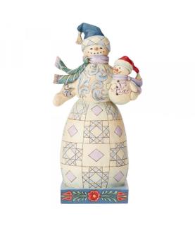 Bundled in Love (Snowman with Snowbaby)