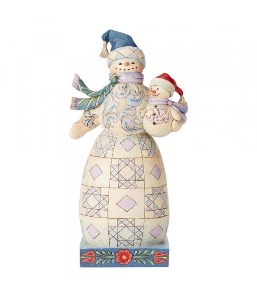 Bundled in Love (Snowman with Snowbaby)