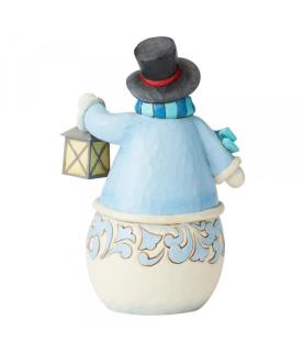 Calm And Bright (Snowman with Village Scene)