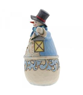 Calm And Bright (Snowman with Village Scene)
