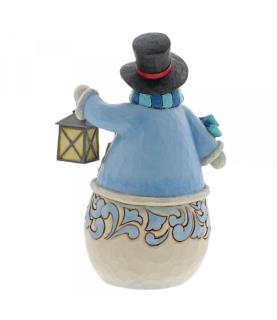 Calm And Bright (Snowman with Village Scene)