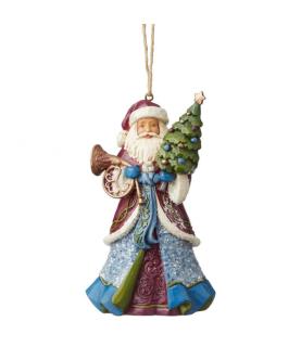 Victorian Santa Holding Tree Ornament