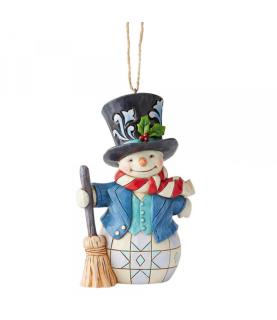 Snowman with Top Hat (Hanging Ornament)