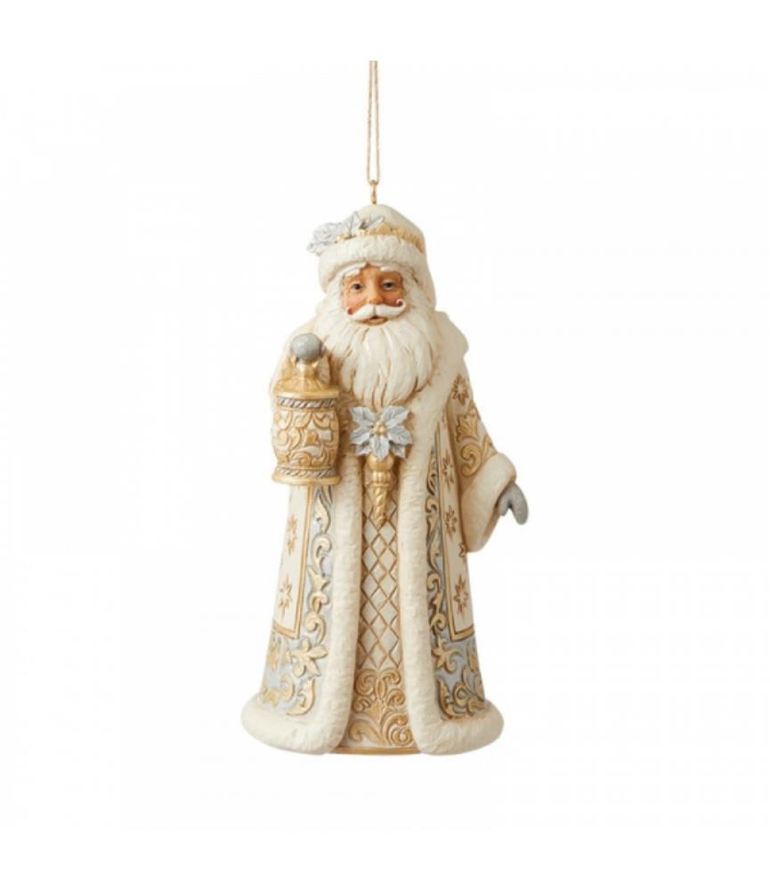 Holiday Lustre Santa Hanging Ornament