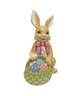 Bunny With Easter Basket Mini Figurine