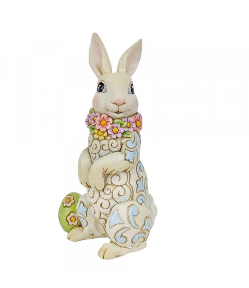 Bunny wearing Flowers Figurine