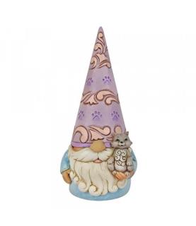 "Purr-Fect Gnome": Gnome with Cat