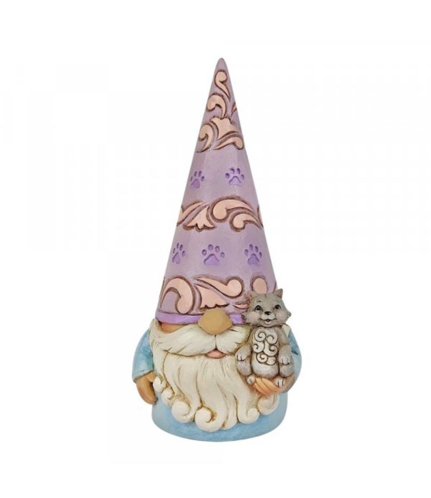 "Purr-Fect Gnome": Gnome with Cat