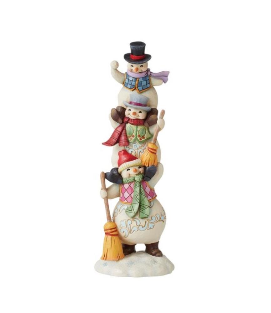 Stacked Snowmen Figurine