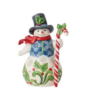"Sweet Christmas Wishes": Snowman with Tall Candy Cane