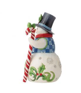 "Sweet Christmas Wishes": Snowman with Tall Candy Cane