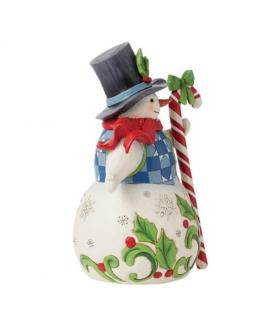 "Sweet Christmas Wishes": Snowman with Tall Candy Cane