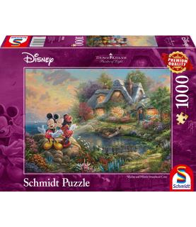 Mickey & Minnie by the cottage, Thomas Kinkade (1000p)