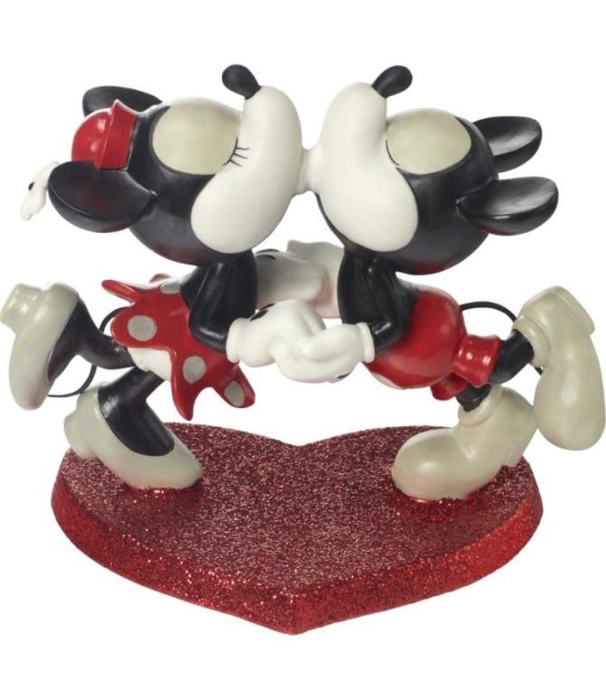 Mickey and Minnie kissing