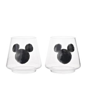 Mickey Shapes Set of 2 Glass Candle Holders