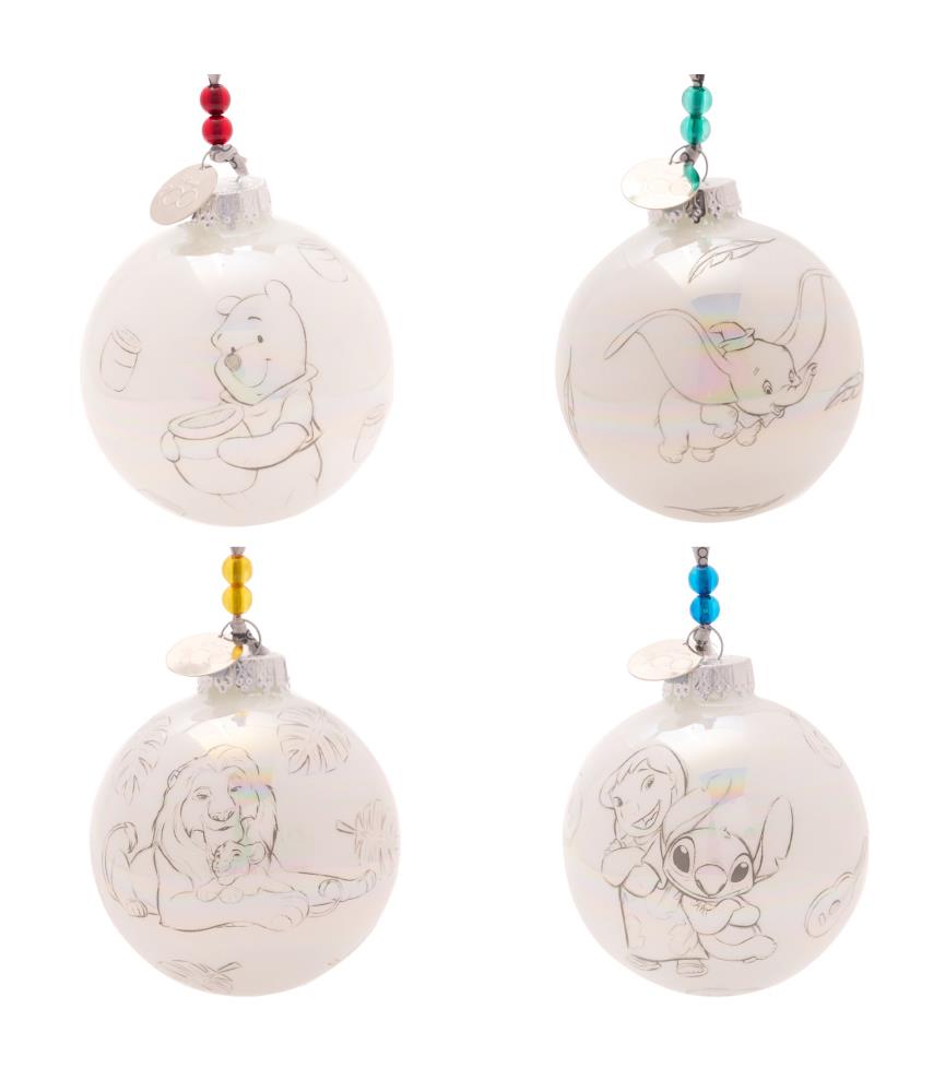 Disney 100 Set of 4 Baubles - Classic