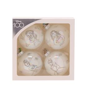 Disney 100 Set of 4 Baubles - Princesses