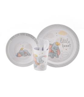 Magical Beginnings 5 Piece Melamine Crockery Set - Dumbo