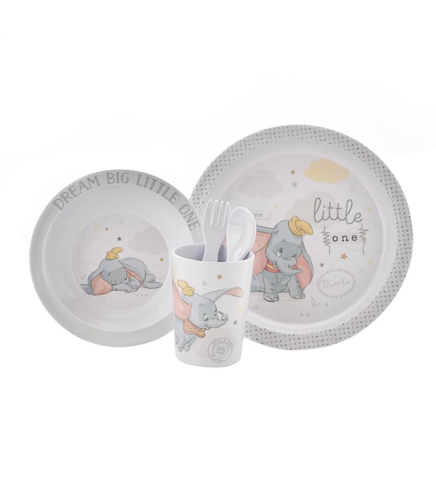 Magical Beginnings 5 Piece Melamine Crockery Set - Dumbo