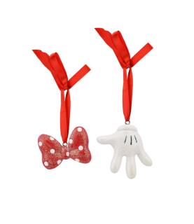 Disney Set of 2 Resin Bow & Glove Shaped Hanging Decorations