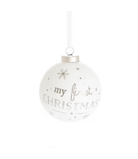 Ceramic Luxury Bauble First Christmas