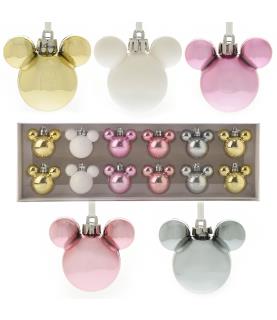 Set of 12 Mini Mickey Baubles Assorted