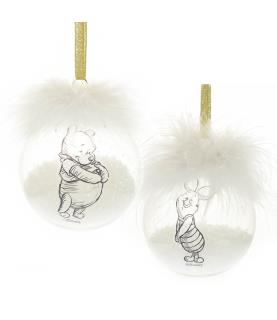 Set of 2 Pooh & Piglet Baubles
