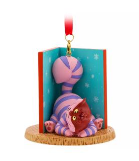 Cheshire Cat Festive Book Ornament, Alice in Wonderland