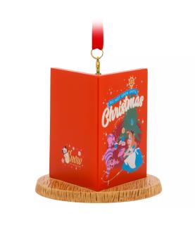 Cheshire Cat Festive Book Ornament, Alice in Wonderland