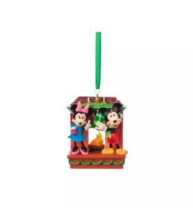 Mickey and Minnie Festive Hanging Ornament