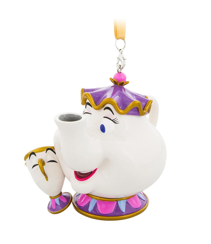 Mrs.Potts and Chip ornament (white handle)