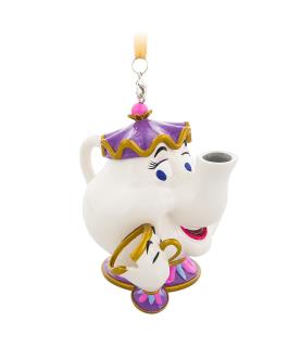 Mrs.Potts and Chip ornament (white handle)
